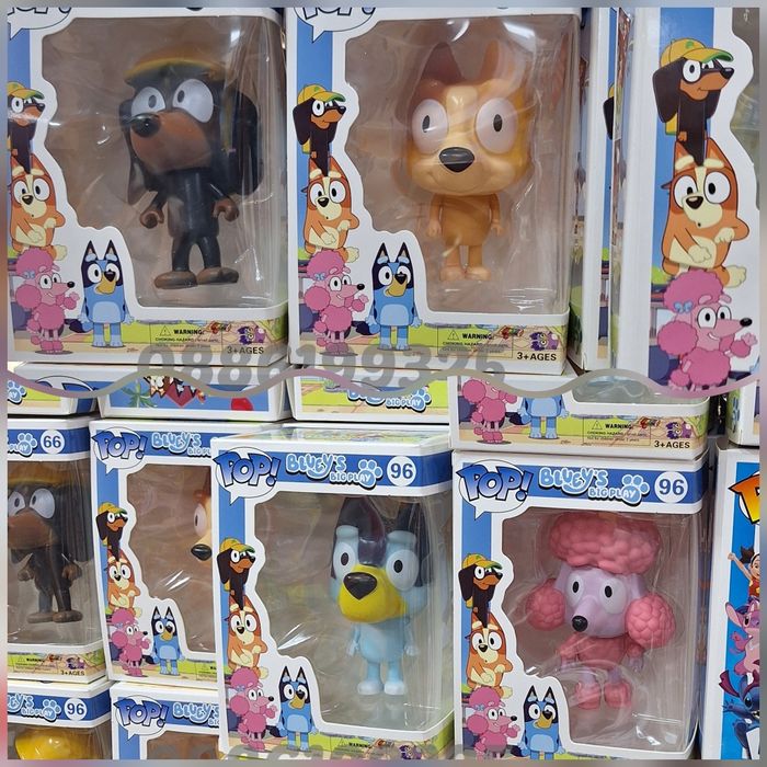 Голям Комплект 8 броя фигурки Блуи и Бинго, Bluey and Bingo фигурки