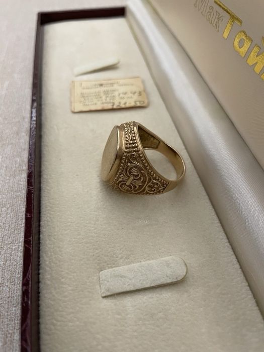 Золотой перстень, кольцо, oltin, tilla uzuk uzik, 14,43 гр