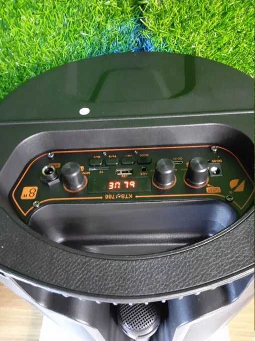 Караоке Тонколона KTS-1766 , 8 Инча , Цветомузика , ДУ , Микрофон