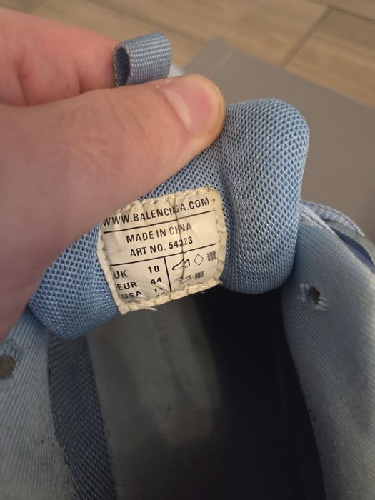 Balenciaga track baby blue reflective