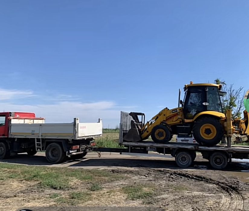 Schimb iveco + remorca platforma utilaje