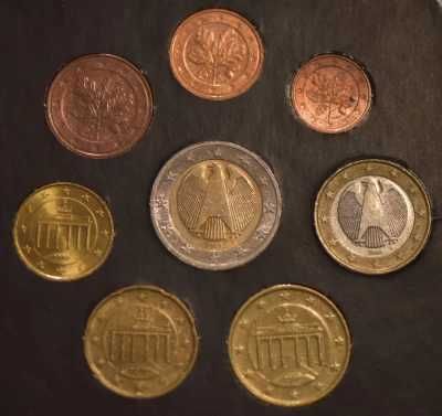 Set monetarie euro Germania 2002 (A,D,F,G,J)
