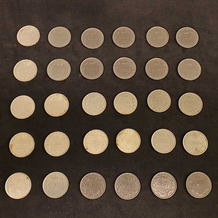 LOT monede - 100 LEI Regele Mihai - 1943 -1944