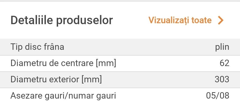Disc frană TOYOTA RAV 4  Disc frână spate Toyota Discuri frână