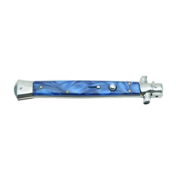 Cuțit automat Blue Marble, lamă stiletto, 33 cm, albastru
