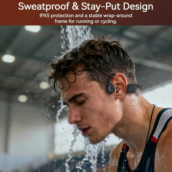 SANOTO DG06 спортни слушалки  (Open-Ear), Bluetooth 5.3, IPX5 – черни