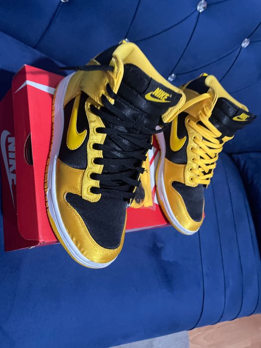 Nike - Pantofi sport, Dunk High Varsity Maize, Negru/Galben; 39