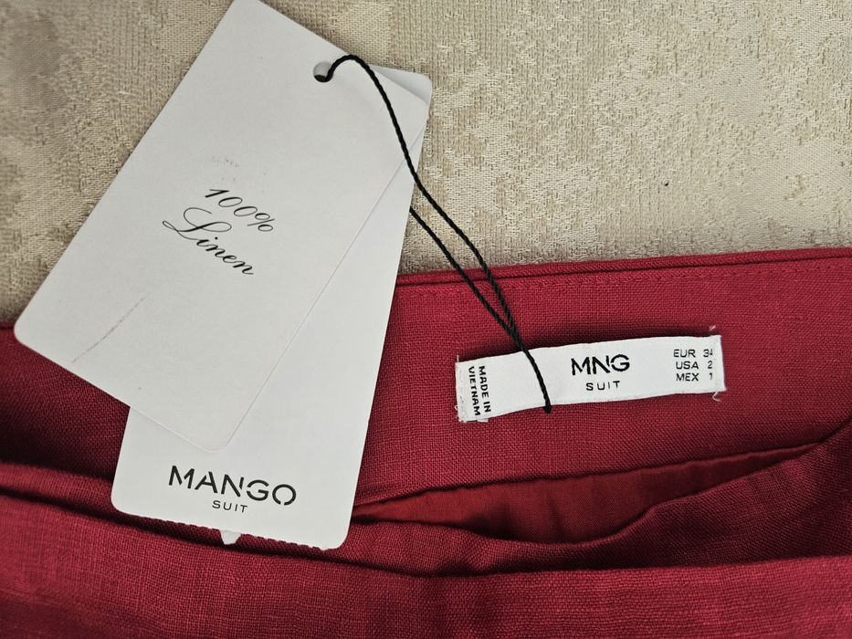 Fusta Mango din in roz 34/XS