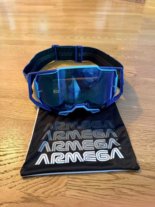 100% ARMEGA MTB/MX очила – Blue / Mirror Blue