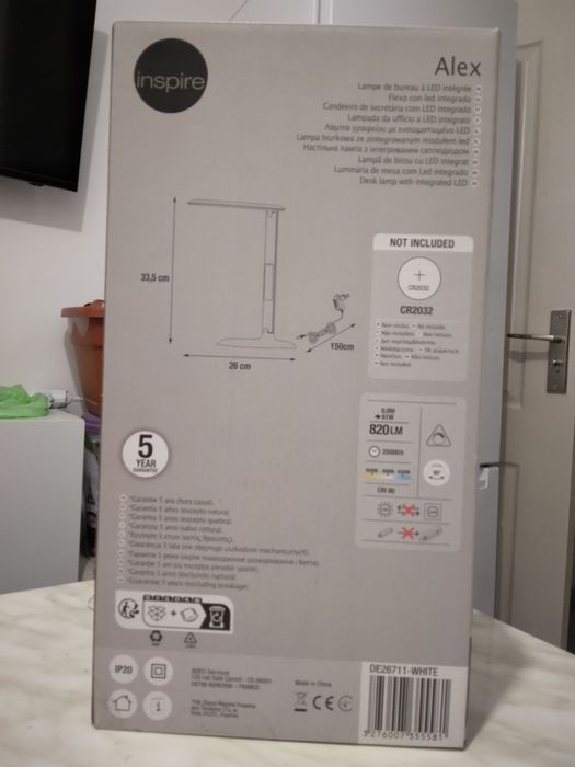 Lampa de birou 3000k/6000k, Inspire, Alex,încărcare USB