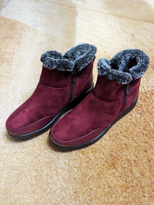 Cizme dama de iarna, piele intoarsa, 38