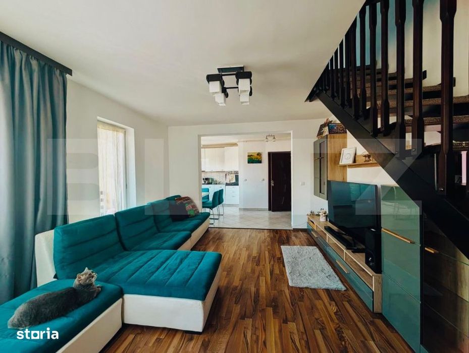 Apartament pe doua niveluri, 3 camere, pet-friendly