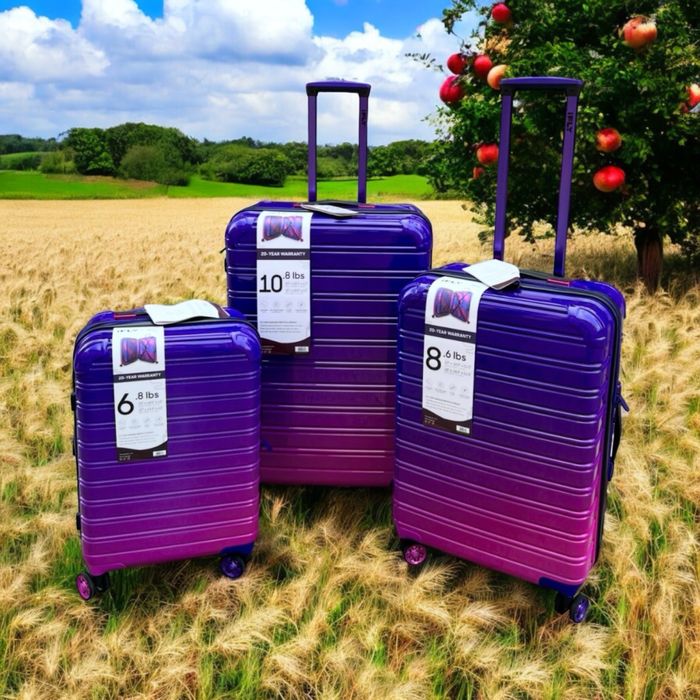 WeTravel пътнически куфар комплект 3бр колела 360°+разширител 5см