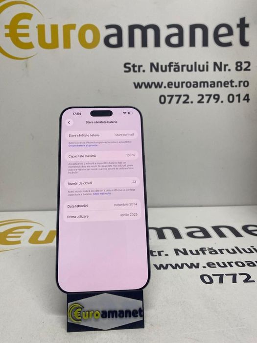 Telefon mobil Apple iPhone 16 Pro Max, 512GB, baterie 100% -N2-