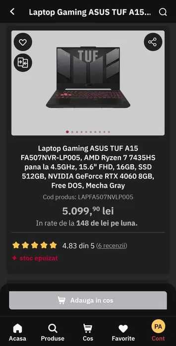 Asus Tuf Gaming A15