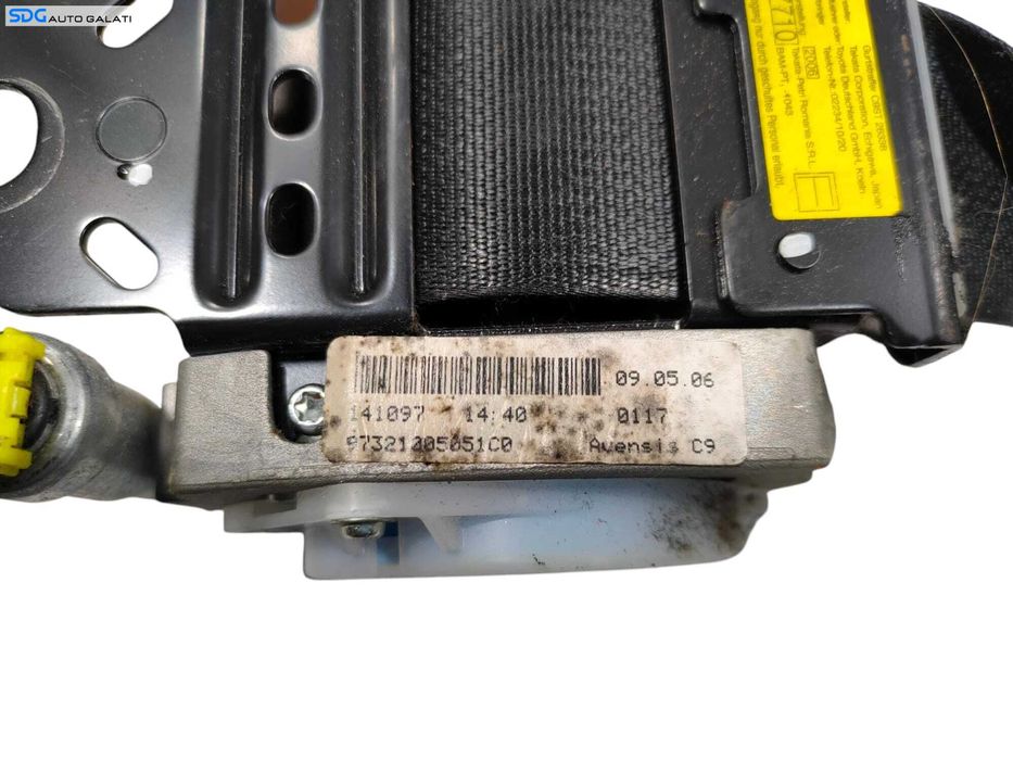 Centura Siguranta Dreapta Fata Sofer Toyota Avensis T25 2003 - 2009 [L5153]