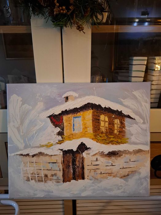 Картина маслена живопис- Зима