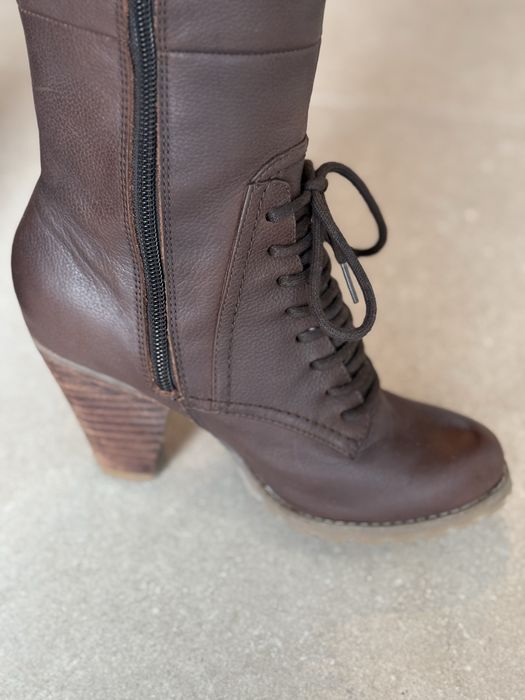 Cizme maro piele Hush Puppies 35