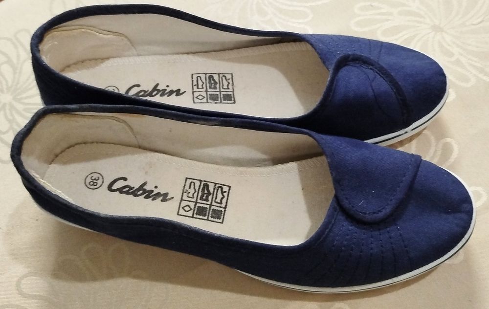 Дамски летни текстилни обувки на платформа