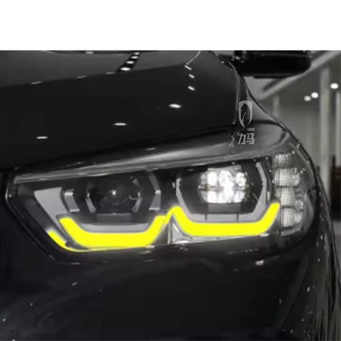 BMW X5 желтые ангела