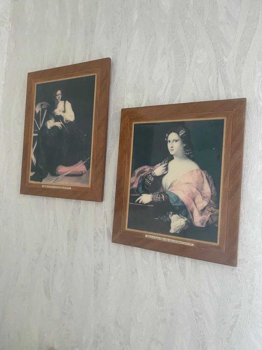 Картины в рамках, комплект 6 шт.