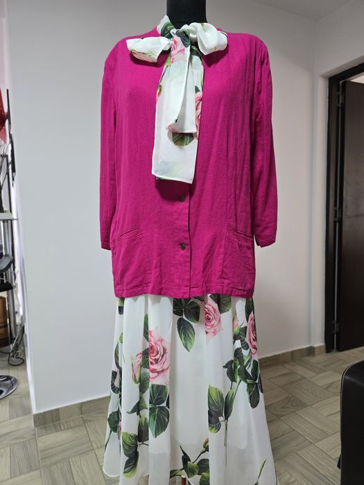 Sacou fucsia, compoziție in si bumbac, mas. XL