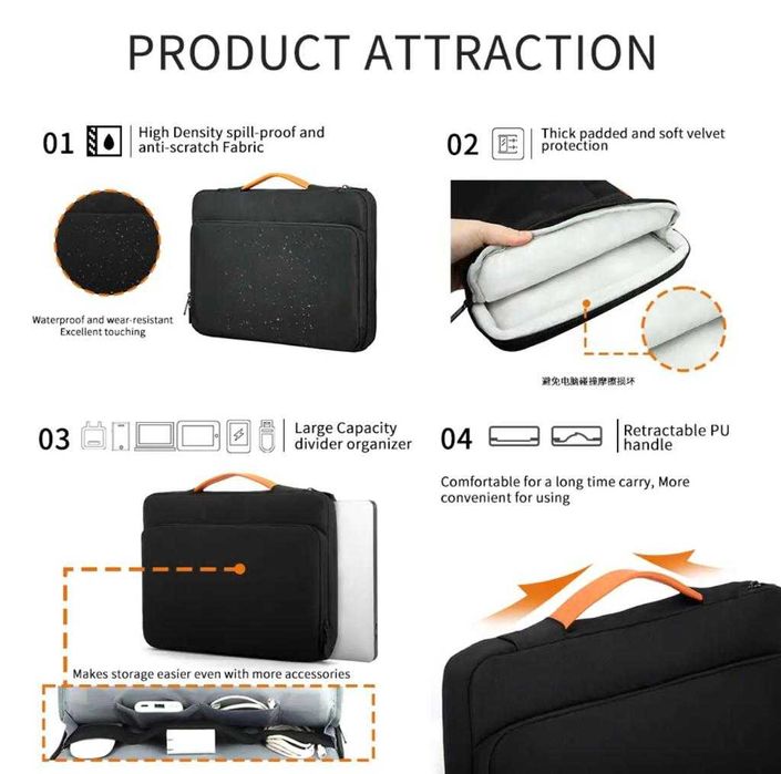 Vand geanta pentru laptop 15.6" (culoare negru)