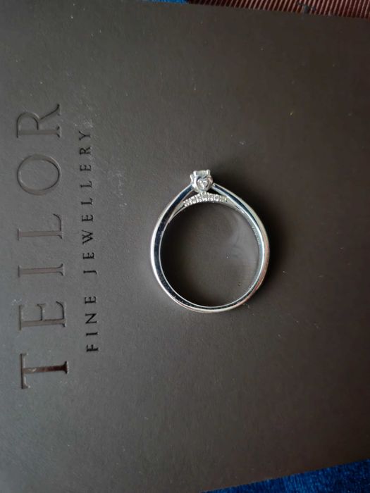 Inel de logodna Teilor aur alb 18k