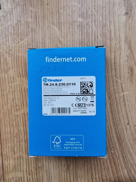 Contor energie monofazat bidirectional,Finder 7M.24.8.230.0110 NFC