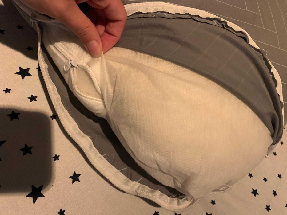 Perna gravide cu husa bumbac, detasabila, in forma de U