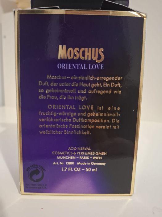 Vand parfum Vintange Moschus Oriental Love,Made in Germany