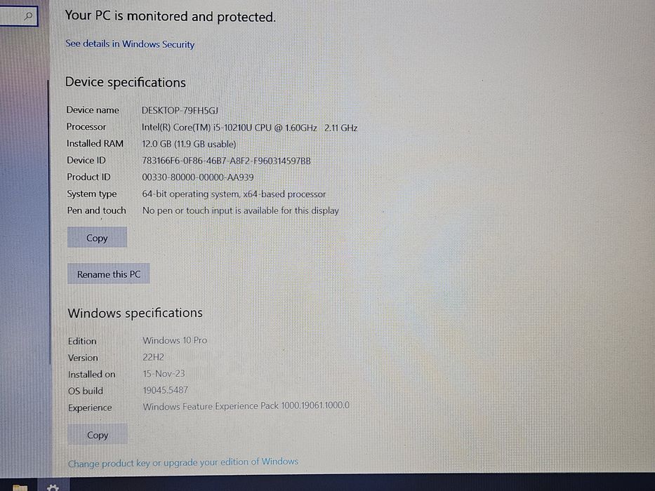 Laptop Asus X512F, I5-10210U, 12gb Ram, SSD M.2 256GB