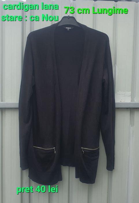 Cardigan lana negru 40