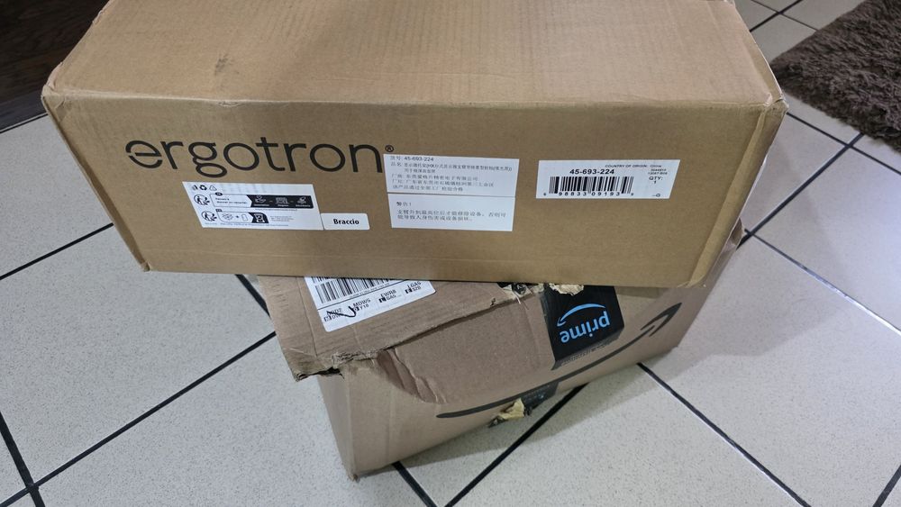 [VÂND] Braț pentru monitoare grele : Ergotron HX, versiune nativă VHD (Very Heavy Duty) - Stare : SIGILAT– culoare :  NEGRU (Cod: 45-647-224)