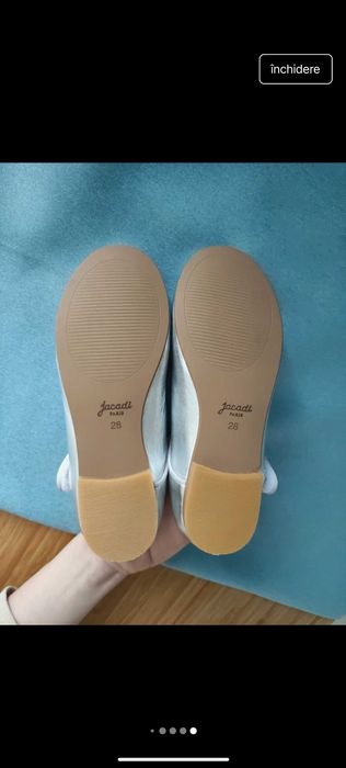 Pantofi piele Mary Janes Jacadi Paris - măsura 28