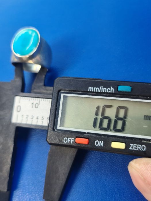 N INEL ghiul argint masiv 925,piatra turquoise, turcoaz,stare buna