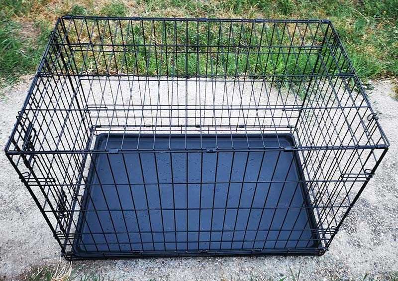 транспортна клетка метална сгъваема 92x57x62см за куче, стационар