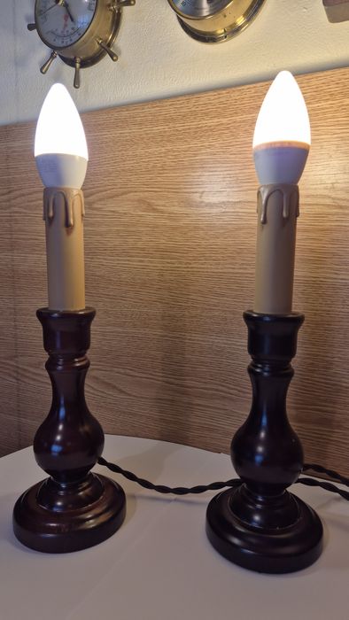 2buc Veioză/Lampă tip sfeșnic lumânare electrică funcțională