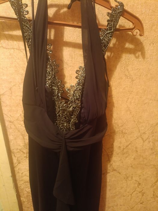 Чёрное вечернее платье длинное с Америки