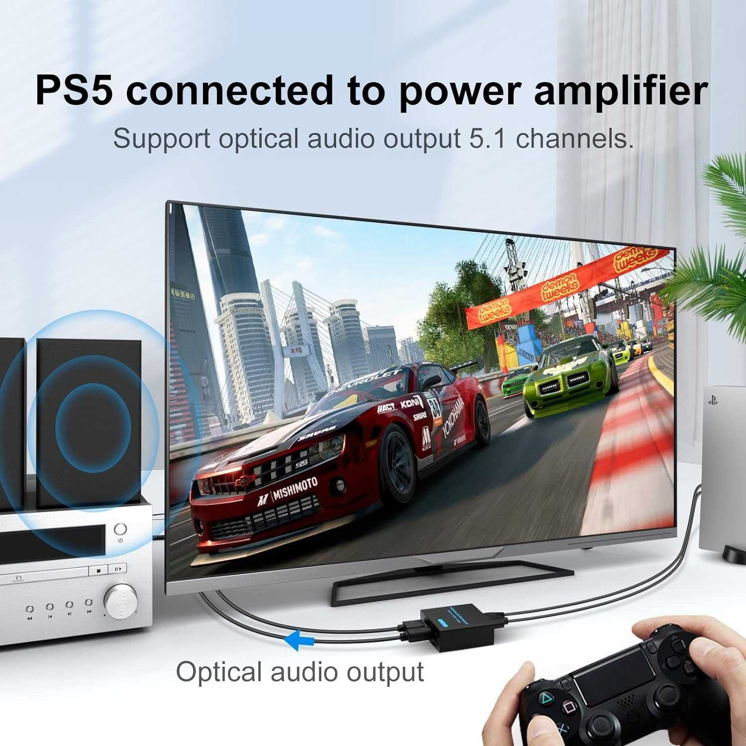 Extractor convertor adaptor audio HDMI 4Kx2K 30Hz optic HDMI Spdif
