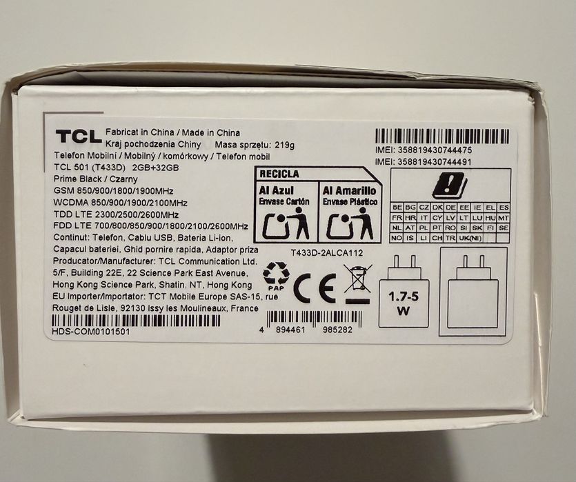 Telefon mobil TCL 501 nou, sigilat