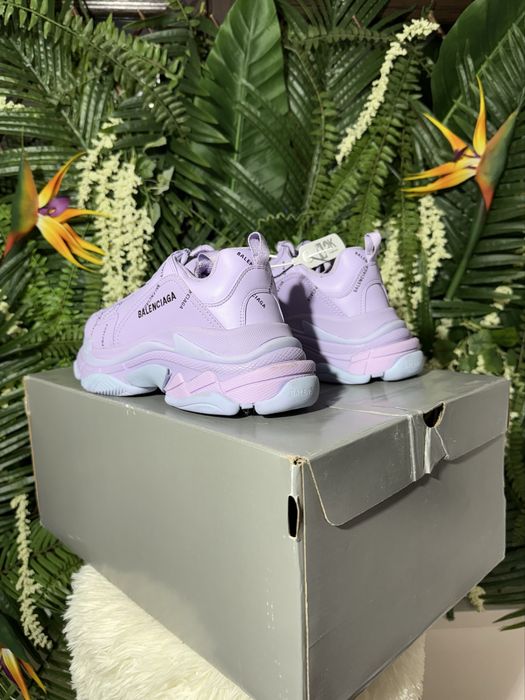Balenciaga Triple S Purple Logo