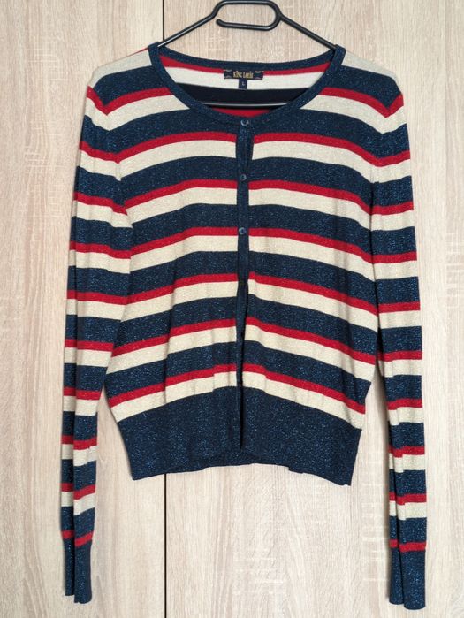 Кинг Луи червена синя бежова жилетка