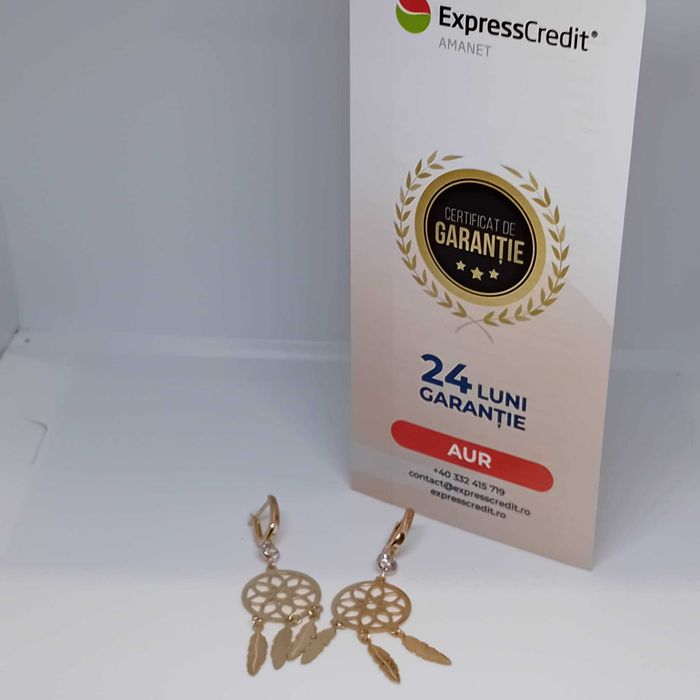 Cercei Aur 14K 5.01g (Ag4 Dacia B.52015.2) Garantie 2 ani