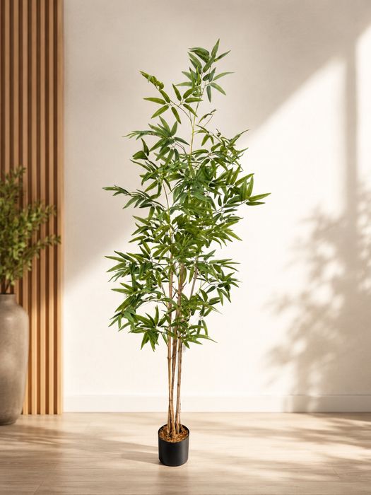 Bambus Artificial Premium 210 cm, Aspect Natural, Decor Luxury pentru Living, Birou, Hotel