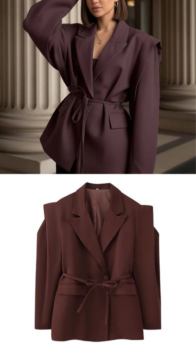 пиджак коричневый