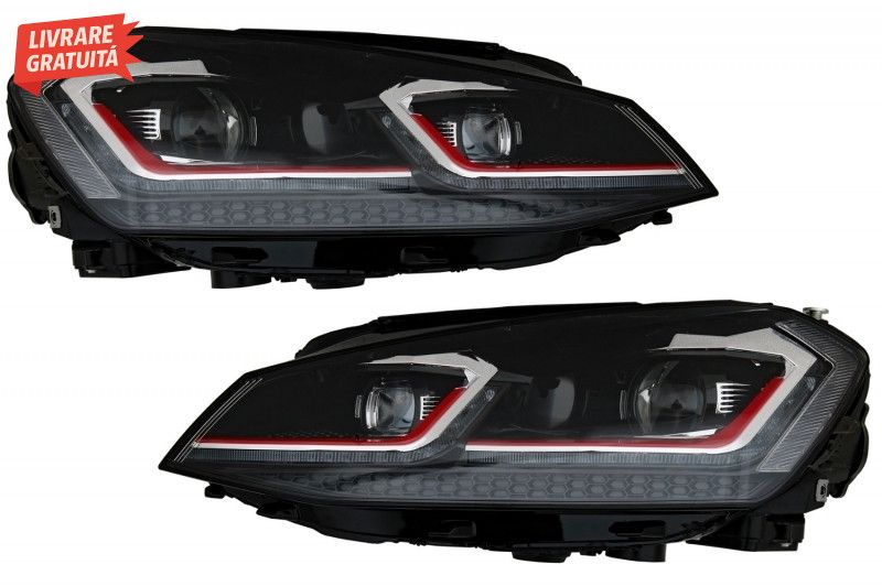 Faruri LED Bi-xenon Look VW Golf 7 VII (2012-2017) Facelift G7.5 GTI D