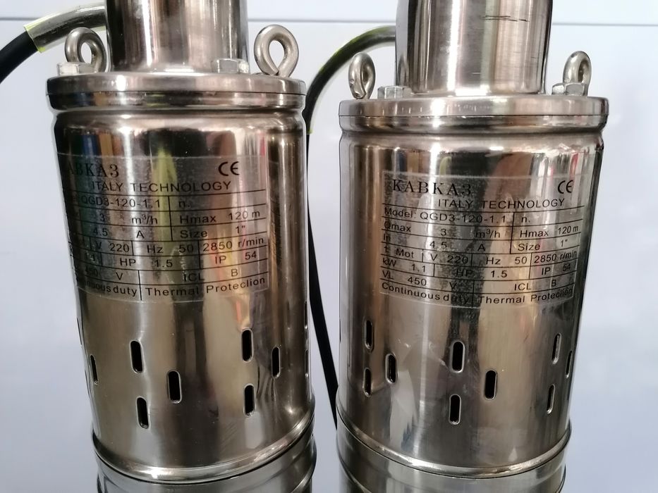 Сондажна дълбочинна помпа за вода. Помпа за поливане.