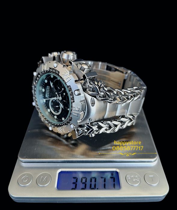 INVICTA Gladiator Silver black dial 60 mm, Инвикта нов ръчен часовник