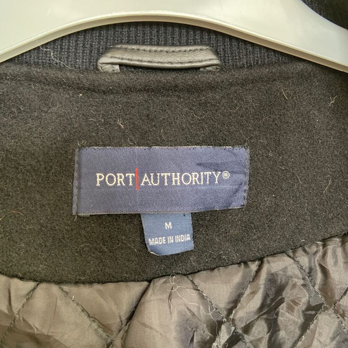 Geacă Varsity Port Authority SUA piele neagra marime M college